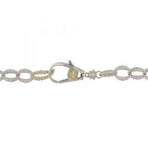 Lagos Sterling Silver and 18K Gold Mother-of-Pearl Station Necklace