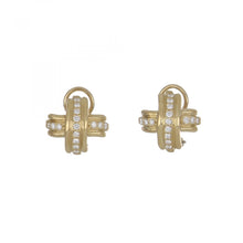 Load image into Gallery viewer, Vintage 1990s Tiffany &amp; Co. 18K Gold &quot;X&quot; Earrings
