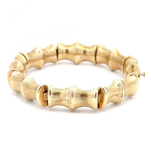 Load image into Gallery viewer, Mid-Century 18K Gold Bamboo Bracelet
