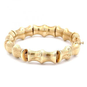 Mid-Century 18K Gold Bamboo Bracelet