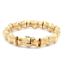 Load image into Gallery viewer, Mid-Century 18K Gold Bamboo Bracelet
