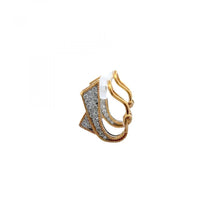 Load image into Gallery viewer, Mid-Century 14K Gold and Pavé Diamond Earrings

