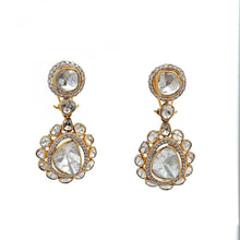 Load image into Gallery viewer, Maharaja 18K Gold Rose-Cut Diamond Drop Earrings
