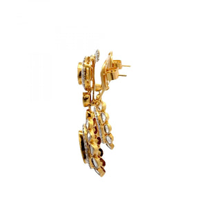 Maharaja 18K Gold Rose-Cut Diamond Drop Earrings