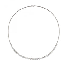 Load image into Gallery viewer, Platinum and 18K White Gold Diamond Omega Necklace
