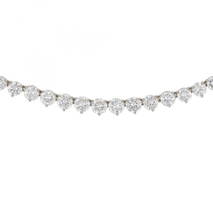 Platinum and 18K White Gold Diamond Omega Necklace