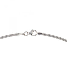 Load image into Gallery viewer, Platinum and 18K White Gold Diamond Omega Necklace
