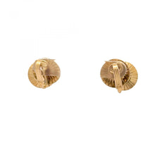 Load image into Gallery viewer, Art Deco 14K Gold Textured Disc Earrings
