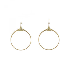 Load image into Gallery viewer, Gucci 18K Gold Horse Bit Circle Drop Earrings
