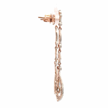 Load image into Gallery viewer, Edwardian 14K Rose Gold and Platinum Diamond Drop Earrings
