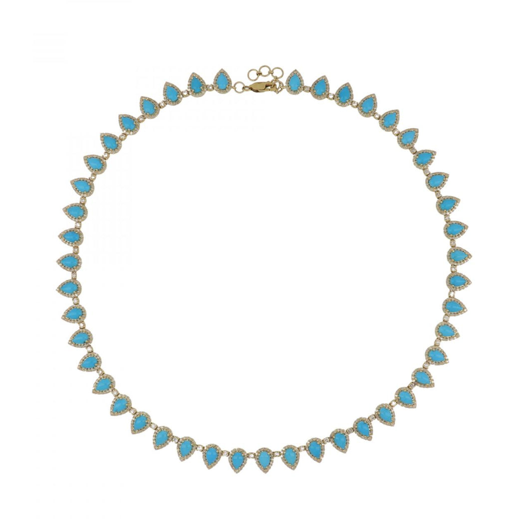 Maharaja Turquoise Necklace with Diamonds