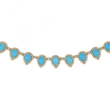 Load image into Gallery viewer, Maharaja Turquoise Necklace with Diamonds
