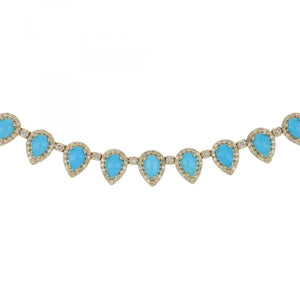 Maharaja Turquoise Necklace with Diamonds