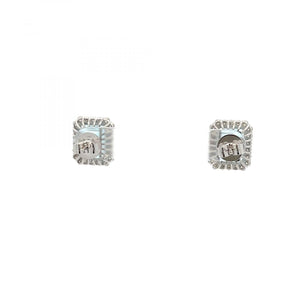 Maharaja 18K White Gold Aquamarine and Diamond Earrings