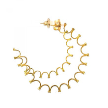 Load image into Gallery viewer, Maharaja Large &quot;U&quot; Hoop Earrings
