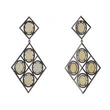 Load image into Gallery viewer, Maharaja Sterling Silver Oversized Opal Drop Earrings
