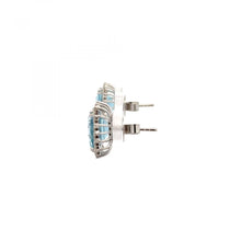 Load image into Gallery viewer, Maharaja 18K White Gold Aquamarine Earrings with Diamonds
