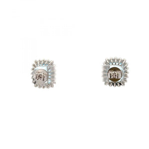 Maharaja 18K White Gold Aquamarine Earrings with Diamonds