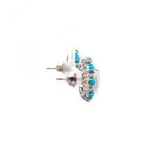 Load image into Gallery viewer, Maharaja 18K White Gold Opal and Turquoise Earrings
