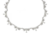 Load image into Gallery viewer, Mid-Century Platinum Diamond Garland Necklace
