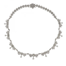 Load image into Gallery viewer, Mid-Century Platinum Diamond Garland Necklace
