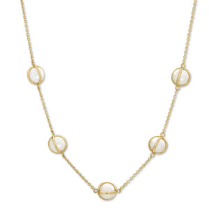 L. Klein 18K Gold Celeste Small Pearl Classic Chain Necklace