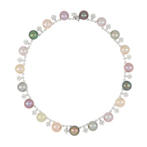 Estate Multi-Color South Sea Pearl Collar Necklace