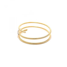Load image into Gallery viewer, Italian 18K Gold Diamond Coil Bracelet
