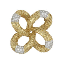 Load image into Gallery viewer, Vintage Van Cleef &amp; Arpels Textured Knot Brooch and Pendant
