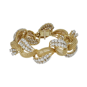 Vintage 1960s Van Cleef & Arpels 18K Gold and Diamond Bracelet