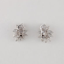 Load image into Gallery viewer, 1960&#39;s Platinum Diamond Cluster Earrings
