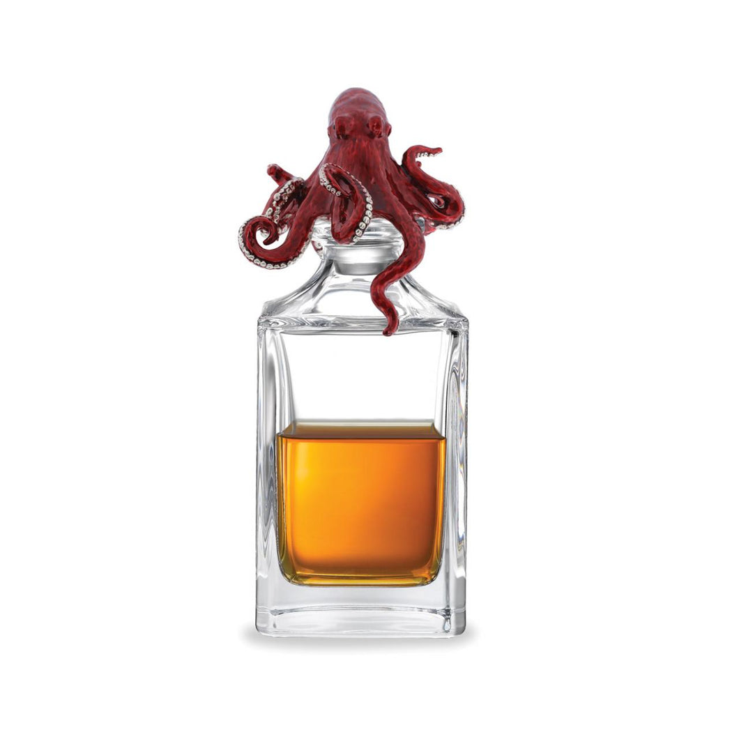 Deakin & Francis Red Enamel Octopus Decanter