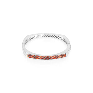 Vincent Peach Sterling Silver 'Toulouse' Bangle with Garnets
