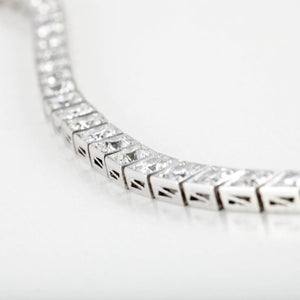 Estate Platinum Diamond Line Bracelet