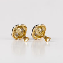Load image into Gallery viewer, Estate David Webb 18K Gold Black Enamel And Diamond Earrings
