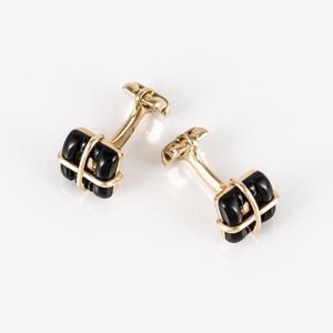 Estate Tiffany & Co. 18K Gold Onyx Cufflinks