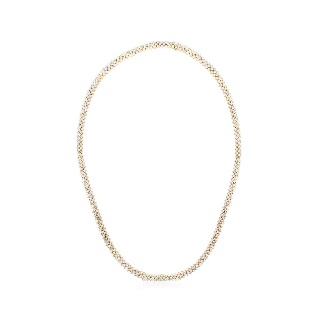 Estate 18K Gold Riviera Diamond Necklace