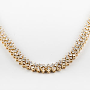 Estate 18K Gold Riviera Diamond Necklace