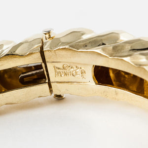 Estate Henry Dunay 18K Gold Bangle Bracelet