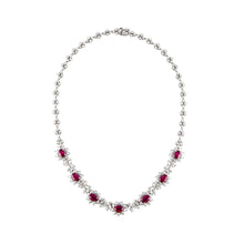 Load image into Gallery viewer, Estate Platinum Ruby and Diamond Necklace

