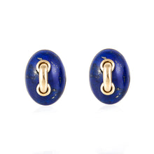 Load image into Gallery viewer, Estate Seaman Schepps 18K Gold Lapis Earrings
