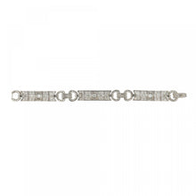Load image into Gallery viewer, Art Deco Platinum Diamond Plaque Bracelet
