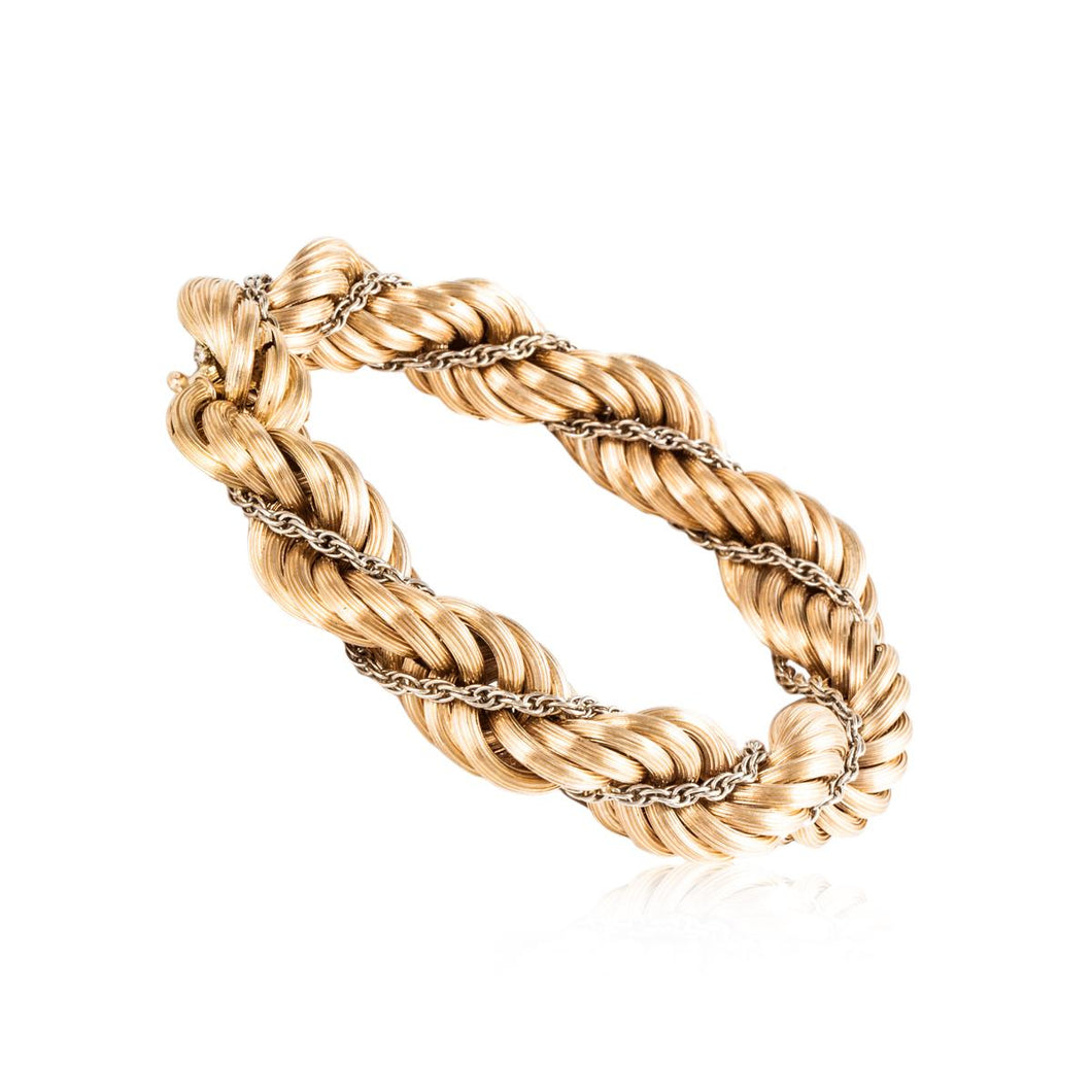Estate 18K Gold Twist Bracelet