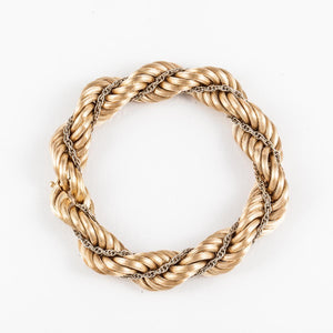 Estate 18K Gold Twist Bracelet