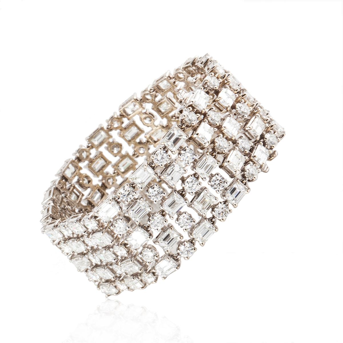 Wide diamond bracelet sales