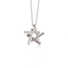 Load image into Gallery viewer, Tiffany &amp; Co. Axis 18K White Gold Diamond Pendant on Chain

