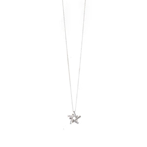 Tiffany & Co. Axis 18K White Gold Diamond Pendant on Chain