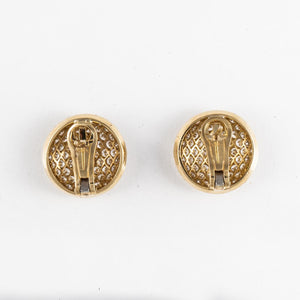 18K Gold Pavé Diamond Earrings
