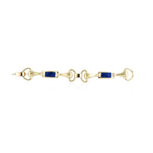 Load image into Gallery viewer, Gucci 18K Gold Horsebit Bracelet with Enamel

