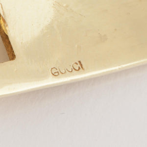 Gucci 18K Gold Horsebit Bracelet with Enamel